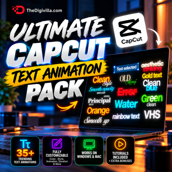 ⚡Ultimate Capcut Text Animations Pack